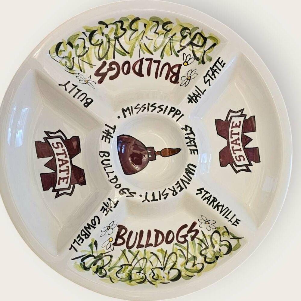Magnolia Lane Divided Vegetable Platter MSU Mississippi State